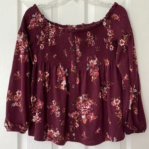 Xhilaration Floral Off-the -shoulder Top